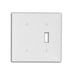 Leviton 2-Gang 1-Toggle 1-Blank Device Combination Wall Plate/Faceplate Standard Size Thermoplastic Nylon Box Mount Ivory (80706-I)