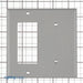 Leviton 2-Gang 1-Blank 1-Decora/GFCI Device Combination Wall Plate Standard Size Thermoplastic Nylon Strap Mount Gray (80708-GY)