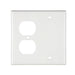 Leviton 2-Gang 1-Duplex 1-Blank Device Combination Wall Plate Standard Size Thermoset Box Mount White (88008)