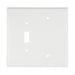 Leviton 2-Gang 1-Toggle 1-Blank Device Combination Wall Plate Oversized Thermoset Box Mount White (88106)