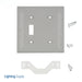 Leviton 2-Gang 1-Toggle 1-Blank Device Combination Wall Plate/Faceplate Standard Size Thermoplastic Nylon Box Mount Gray (80706-GY)