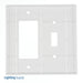 Leviton 2-Gang 1-Toggle 1-Decora/GFCI Device Combination Wall Plate Midway Size Thermoset Device Mount White (80605-W)