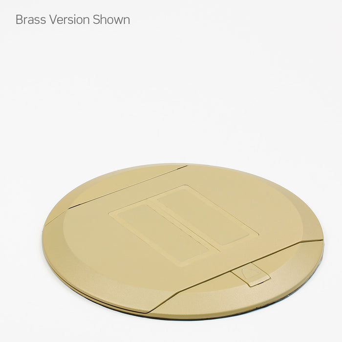 Leviton 2-Gang Decora Door-In-Door Floor Cover Brass (PT526-B)