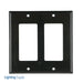 Leviton 2-Gang Decora/GFCI Device Decora Wall Plate/Faceplate Standard Size Thermoplastic Nylon Device Mount Black (80409-NE)