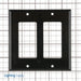 Leviton 2-Gang Decora/GFCI Device Decora Wall Plate/Faceplate Standard Size Thermoplastic Nylon Device Mount Black (80409-NE)