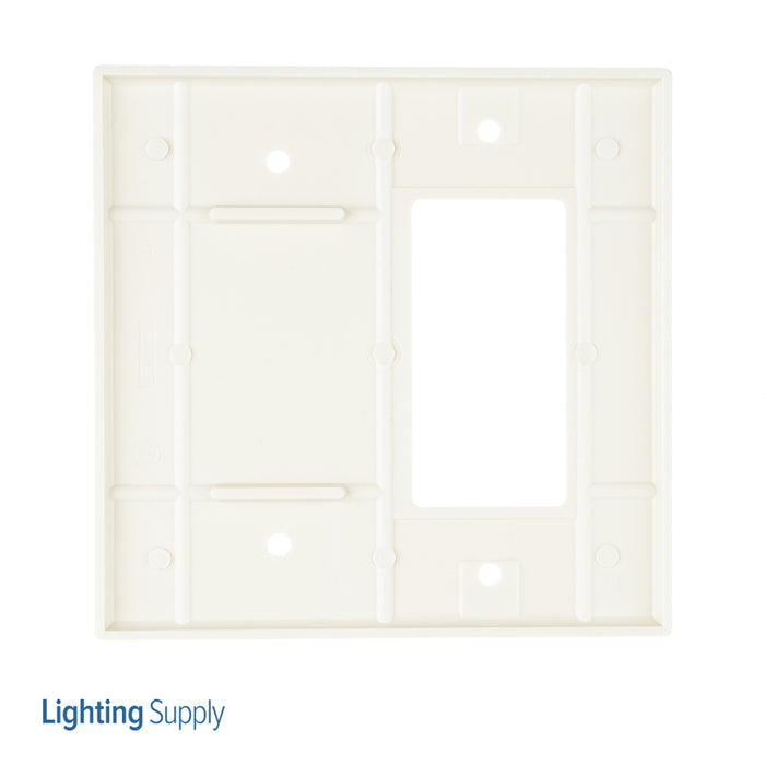 Leviton 2-Gang Midway Size Wall Plate 1-Blank 1-Decora Light Almond (80608-T)