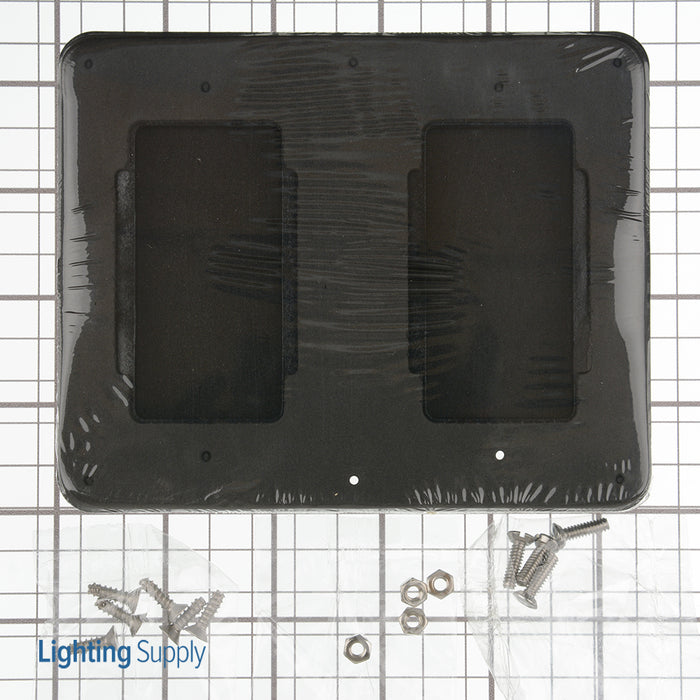 Leviton 2 GFCI/Decora Receptacle Cover Plate With Weather-Resistant Flip Lid Black (3251W-E)