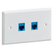 Leviton 2-Port Horizontal 1-Gang Wall Plate White (41070-2WS)