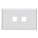 Leviton 2-Port Horizontal 1-Gang Wall Plate White (41070-2WS)