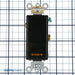 Leviton 20 Amp 120V Decora Plus Rocker Lighted Handle Illuminated Off Single-Pole AC Quiet Switch Commercial Spec Grade Black (5631-2E)