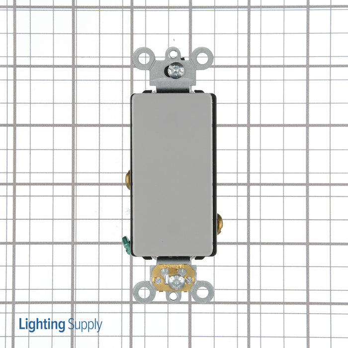 Leviton 20 Amp 120/277V Antimicrobial Treated Decora Plus Rocker Single-Pole AC Quiet Switch Commercial Spec Grade Self Grounding Gray (A5621-2GY)