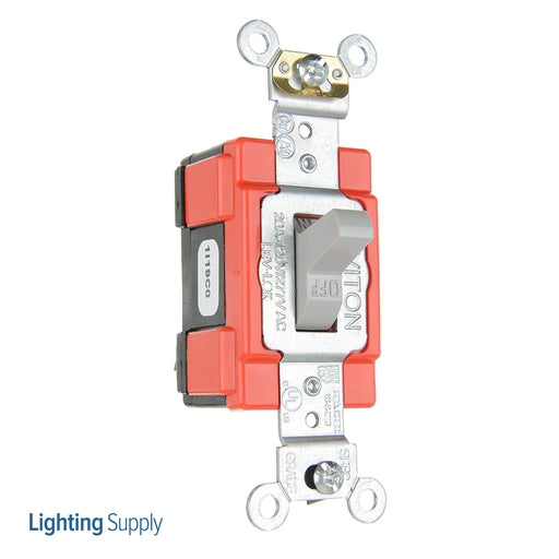 Leviton 20 Amp 120/277V Single-Pole AC Toggle Switch Extra Heavy-Duty Spec Grade Self Grounding Lev-Lok Modular Gray (M1221-GY)