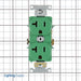 Leviton 20 Amp 125V NEMA 5-20R 2P 3W Industrial Series Heavy-Duty Spec Grade Duplex Receptacle Straight Blade Green (5362-GNS)