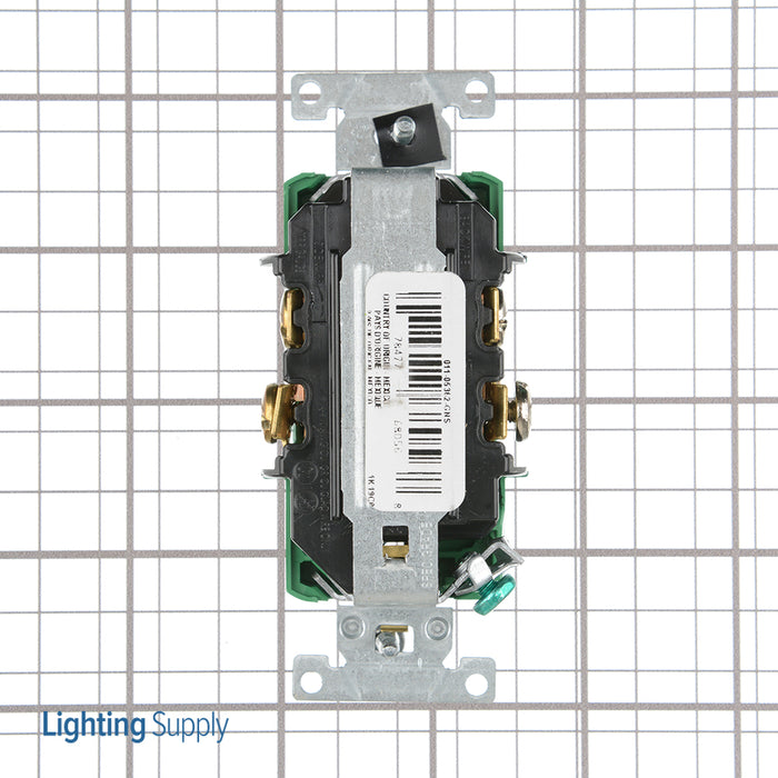 Leviton 20 Amp 125V NEMA 5-20R 2P 3W Industrial Series Heavy-Duty Spec Grade Duplex Receptacle Straight Blade Green (5362-GNS)