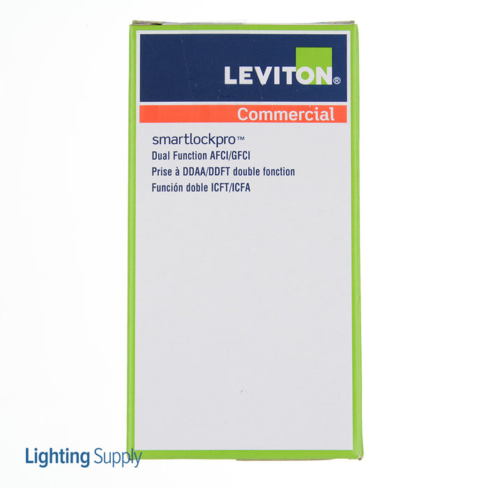 Leviton 20 Amp Feed-Through 125V Dual Function Blank AFCI/GFCI Receptacle/Outlet Monochromatic Back And Side Wired No Wall Plate White (AGRBF-W)
