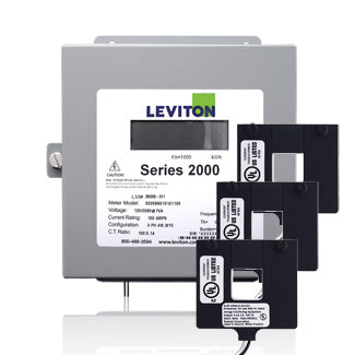 Leviton Series 2000 Submeter 208V 3P/4W 100A Demand Indoor Kit With 3 Split Core Current Transformers (2K208-1D)