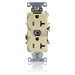 Leviton Duplex Receptacle Outlet Heavy-Duty Industrial Spec Grade Tamper-Resistant Smooth Face 20 Amp 125V Back Or Side Wire Ivory (T5362-I)