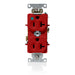Leviton Duplex Receptacle Outlet Heavy-Duty Hospital Grade Indented Face 20 Amp 125V Back Or Side Wire NEMA 5-20R 2-Pole 3-Wire Red (C8300-R)
