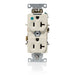 Leviton Duplex Receptacle Outlet Heavy-Duty Hospital Grade Indented Face 20 Amp 125V Back Or Side Wire NEMA 5-20R 2-Pole 3-Wire Light Almond (C8300-T)