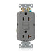 Leviton SmartlockPro Self-Test GFCI Duplex Receptacle Outlet Extra Heavy-Duty Industrial Spec Grady 20A 125V Back Or Side Wire Gray (G5362-GY)