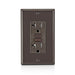 Leviton 20 Amp 125V Receptacle/Outlet 20 Amp Feed-Through Tamper-Resistant Self-Test SmartlockPro Slim GFCI Monochromatic Brown (GFTR2)