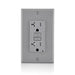 Leviton 20 Amp 125V Receptacle/Outlet 20 Amp Feed-Through Tamper-Resistant Self-Test SmartlockPro Slim GFCI Monochromatic Gray (GFTR2-GY)