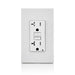 Leviton 20 Amp 125V Receptacle/Outlet 20 Amp Feed-Through Tamper-Resistant Self-Test SmartlockPro Slim GFCI Monochromatic White (GFTR2-W)