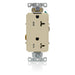 Leviton Decora Plus Duplex Receptacle Outlet Heavy-Duty Industrial Spec Grade Tamper-Resistant Smooth Face 20 Amp 125V Ivory (TDR20-I)