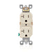 Leviton 20A 125V NEMA 5-20R 2P 3W Tamper-Resistant Duplex Receptacle Straight Blade Residential Grade Self Grounding Side Wired Light Almond (T5820-T)