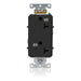 Leviton Decora Plus Duplex Receptacle Outlet Heavy-Duty Industrial Spec Grade Weather-Resistant Smooth Face 20 Amp 125V Black (WDR20-E)