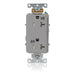 Leviton Decora Plus Duplex Receptacle Outlet Heavy-Duty Industrial Spec Grade Weather And Tamper-Resistant Smooth Face 20A/125V Gray (WTD20-GY)