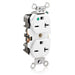 Leviton Duplex Receptacle Outlet Extra Heavy-Duty Hospital Grade Smooth Face 20 Amp 250V Back Or Side Wire NEMA 6-20R 2-Pole 3-Wire White (8400-W)