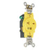 Leviton 20A 250V Weather-Resistant Single Receptacle Outlet Back Or Side Wire Yellow (W5461-Y)