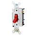 Leviton 20 Amp 120/277V Toggle 3-Way AC Quiet Switch Heavy-Duty Spec Grade Grounding Back And Side Wired Red (1223-SR)