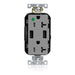 Leviton 20A Lev-Lok USB Tamper-Resistant Hospital-Grade Outlet Type A-A Gray (M58AA-HGG)