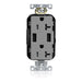 Leviton 20A Lev-Lok USB Tamper-Resistant Outlet Type A-A Gray (M58AA-GY)