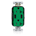 Leviton 20A Lev-Lok USB Tamper-Resistant Outlet Type A-A Green (M58AA-N)