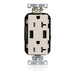 Leviton 20A Lev-Lok USB Tamper-Resistant Outlet Type A-A Light Almond (M58AA-T)