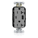 Leviton 20A Lev-Lok USB Tamper-Resistant Outlet Type A-C Gray (M58AC-GY)
