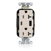 Leviton 20A Lev-Lok USB Tamper-Resistant Outlet Type A-C Light Almond (M58AC-T)