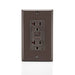 Leviton 20 Amp 125V Receptacle/Outlet 20 Amp Feed-Through Self-Test SmartlockPro Slim GFCI Monochromatic Brown (GFNT2)