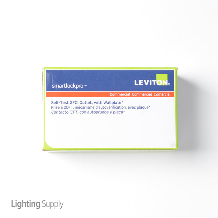 Leviton 20 Amp 125V Receptacle/Outlet 20 Amp Feed-Through Self-Test SmartlockPro Slim GFCI Monochromatic Ivory (GFNT2-I)