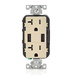 Leviton Combination Duplex Receptacle/Outlet And USB Charger 20 Amp 125V Decora Tamper-Resistant Receptacle/Outlet NEMA 5-20R Ivory (T5832-I)