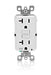 Leviton 20 Amp 125V Receptacle/Outlet 20 Amp Feed-Through Self-Test SmartlockPro Slim Weather-Resistant GFCI Monochromatic White (GFWR2-W)