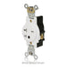 Leviton 250V Weather-Resistant/Tamper-Resistant Single Outlet Back/Side Wire Ivory (W5461-T0I)