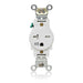 Leviton 250V Weather-Resistant/Tamper-Resistant Single Outlet Back/Side Wire White (W5461-T0W)
