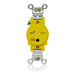 Leviton 250V Weather-Resistant/Tamper-Resistant Single Outlet Back/Side Wire Yellow (W5461-T0Y)