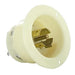 Leviton 20 Amp 347/600V 3-Phase Y NEMA L23-20P 4P 5W Flanged Inlet Locking Receptacle Industrial Grade Grounding White (2545)