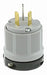 Leviton 20 Amp 125/250V NEMA 10-20P 3P 3W Plug Straight Blade Industrial Grade Non-Grounding Gray (9151-N)