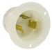 Leviton 30 Amp 480V NEMA L8-30P 2P 3W Flanged Inlet Locking Receptacle Industrial Grade Grounding White (2645)